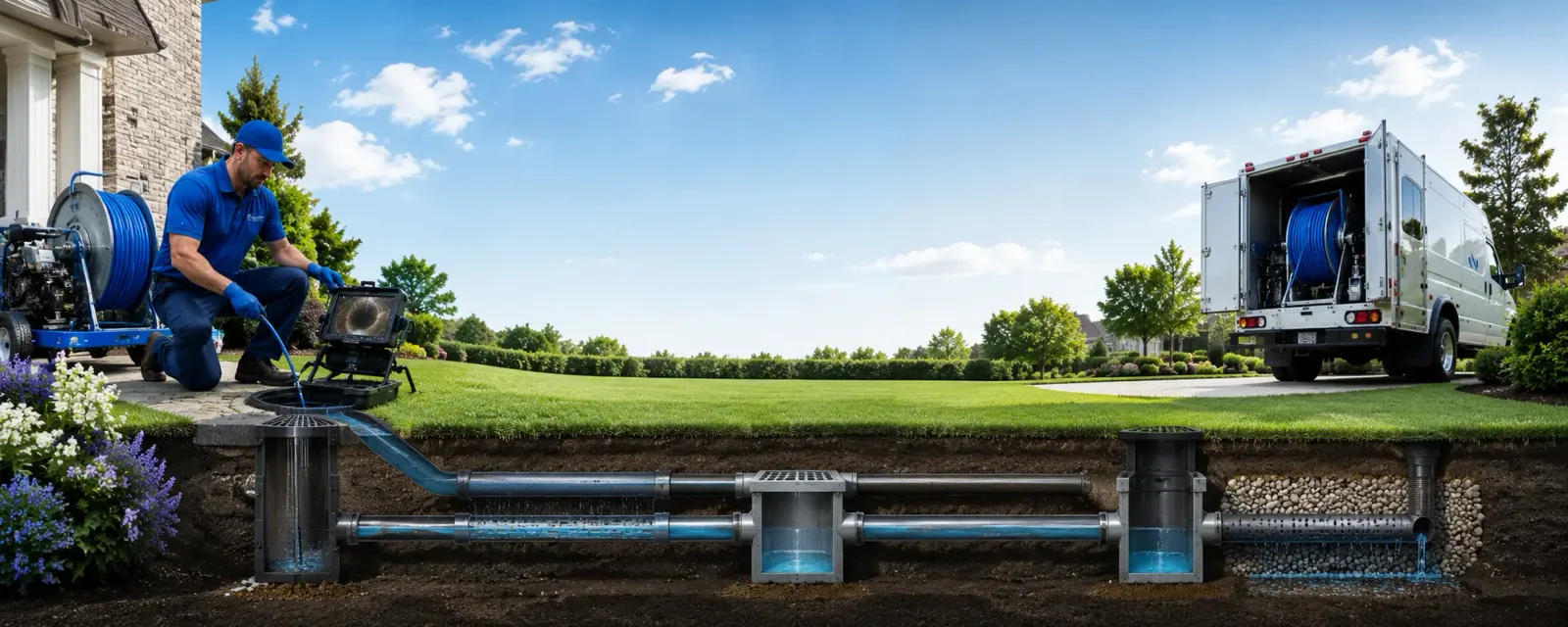 Outdoor drain cleaning information for New Middletown, IN